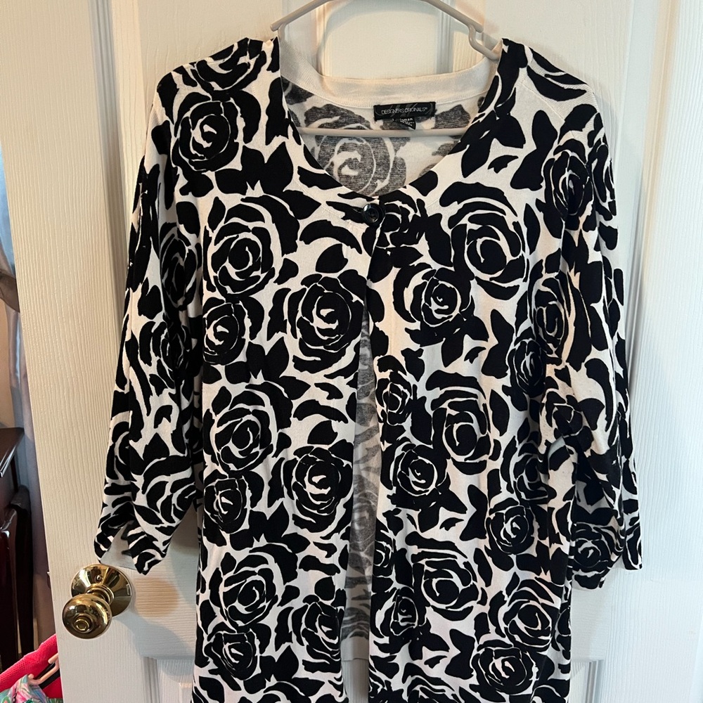 Designers Originals Monochrome Floral Sweater